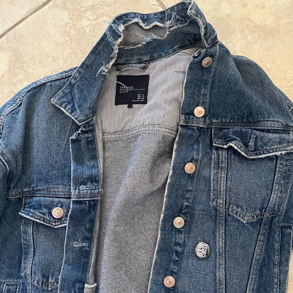 Zara Ragged Jean Jacket - Picture 2 of 4